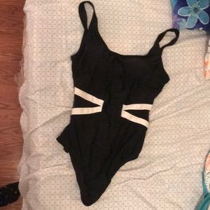 Black one piece swimsuit